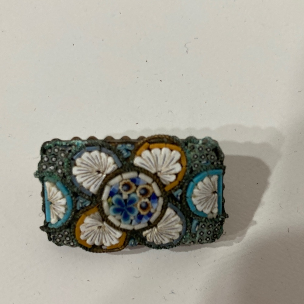 Micromosaic antique brooch